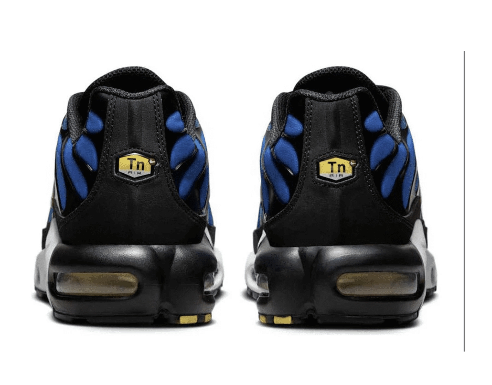 Nike Air Max Plus Big Kids' Shoes (CD0609-032, Black/Sky Blue/Hyper Blue/Chamois) Size 6.5