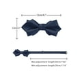 thumbnail image 2 of INSPIRAR CHIC Corbatas de Pajarita para el Día del Padre para Hombres, Corbatas de Pajarita Pre-atadas Sólidas para Bodas Formales, Azul Marino, 2 of 4