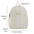 thumbnail image 5 of WANDF Backpack for Women Lightweight Casual Quilted Daypack Vintage Winter Style Bookbag for College, High School, Work, Travel, Beige, 5 of 7