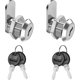 thumbnail image 1 of Cerradura de seguridad para buzón de 2 piezas con 4 llaves, cerradura de leva para gabinete, cajón, cerradura de cilindro de 16 mm para muebles, utilizada para cerrar armarios., 1 of 5