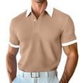 thumbnail image 3 of IhhxPro Big & Tall Men's Short Sleeve Collared Shirt with Button Detail Stretchable Summer Knit Casual Fit Lightweight Travel Golf S-3XL, 3 of 6