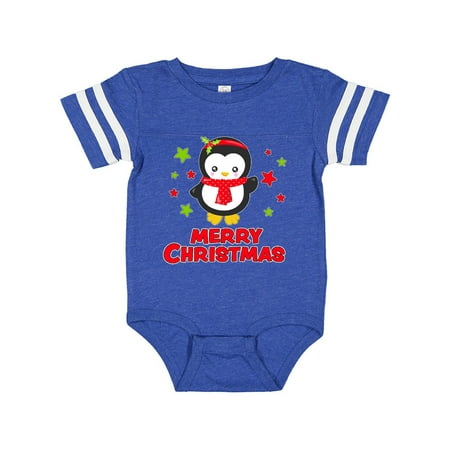 

Inktastic Merry Christmas Penguin waving Gift Baby Girl Bodysuit