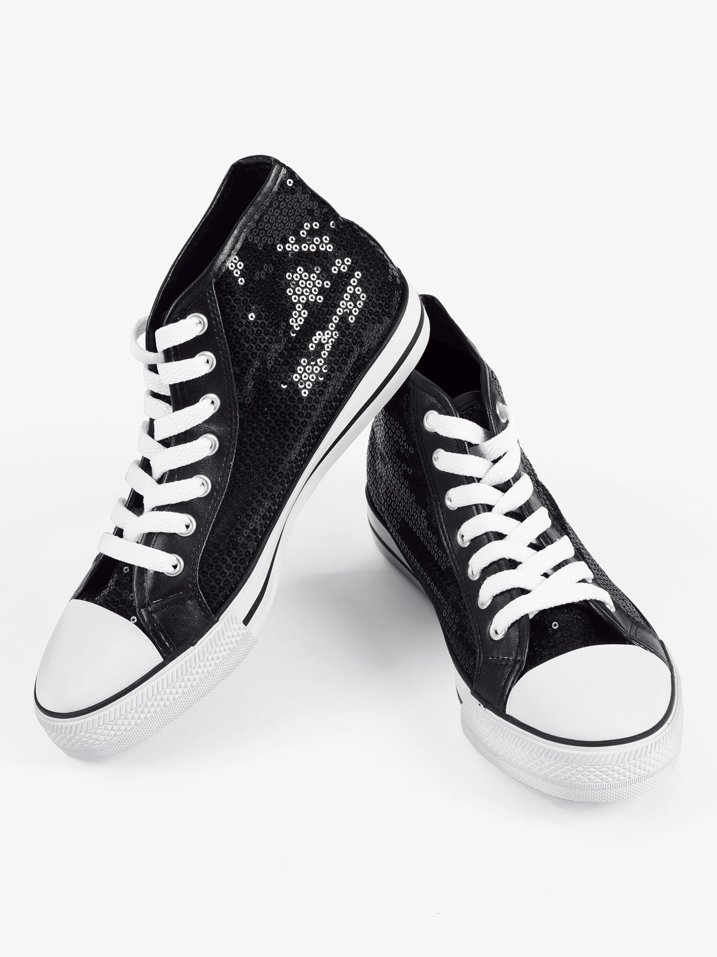 black sequin high top sneakers