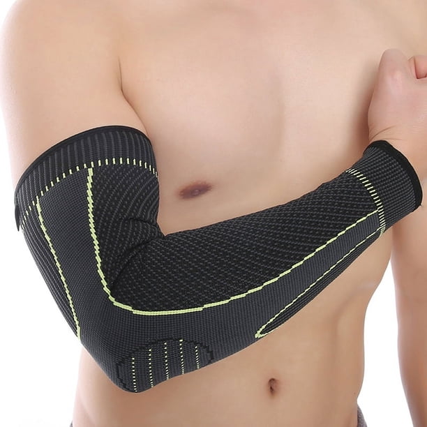 2 coderas para tendinitis, manga de compresión para hombres y mujeres con tres bandas de silicona antideslizantes, protección de brazo de 20 a 30 mmhg para esguinces, dolor, artritis, codo de tenista Excelente Rendimiento