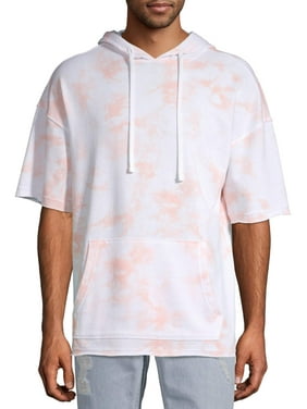 No Boundaries Men's and Big Men's Tie Dye Short Sleeve Hoodie, up to Size 3XL