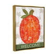thumbnail image 4 of Stupell Industries Patterned Autumn Botanicals Pumpkin Welcome Sign Graphic Art Metallic Gold Floating Framed Canvas Print Wall Art, Design by Annie LaPoint, 4 of 5