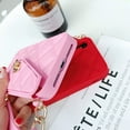 thumbnail image 6 of Wallet Case Compatible with iPhone Xs Max, Purse Flip Card Holder Soft Silicone Case Cover with Handstrap & Long Pearl Crossbody Chain (Pink, iPhone Xs Max), 6 of 16