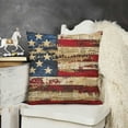 thumbnail image 2 of SHANXI Pillow Covers Patriotic American Flag Decorative Pillow Cases Red Gold Stripes Throw Pillows Home Decor for Sofa Couch Porch Outdoor 12x12in, 2 of 5