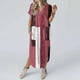 thumbnail image 3 of Vestido de Manga Corta para las Mujeres, Vestido Casual de Cuello en V de Bolsillo de Impresión de Moda Sexy Hecho de Poliéster Ligero para el Verano, Vestido de Verano para las Mujeres, 3 of 5