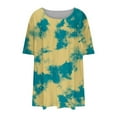 thumbnail image 6 of AherBiu Summer Tops for Women Plus Size Tie-Dye Short Sleeve Summer Casual Loose Tunic Top Tees Shirts Blouse, 6 of 6