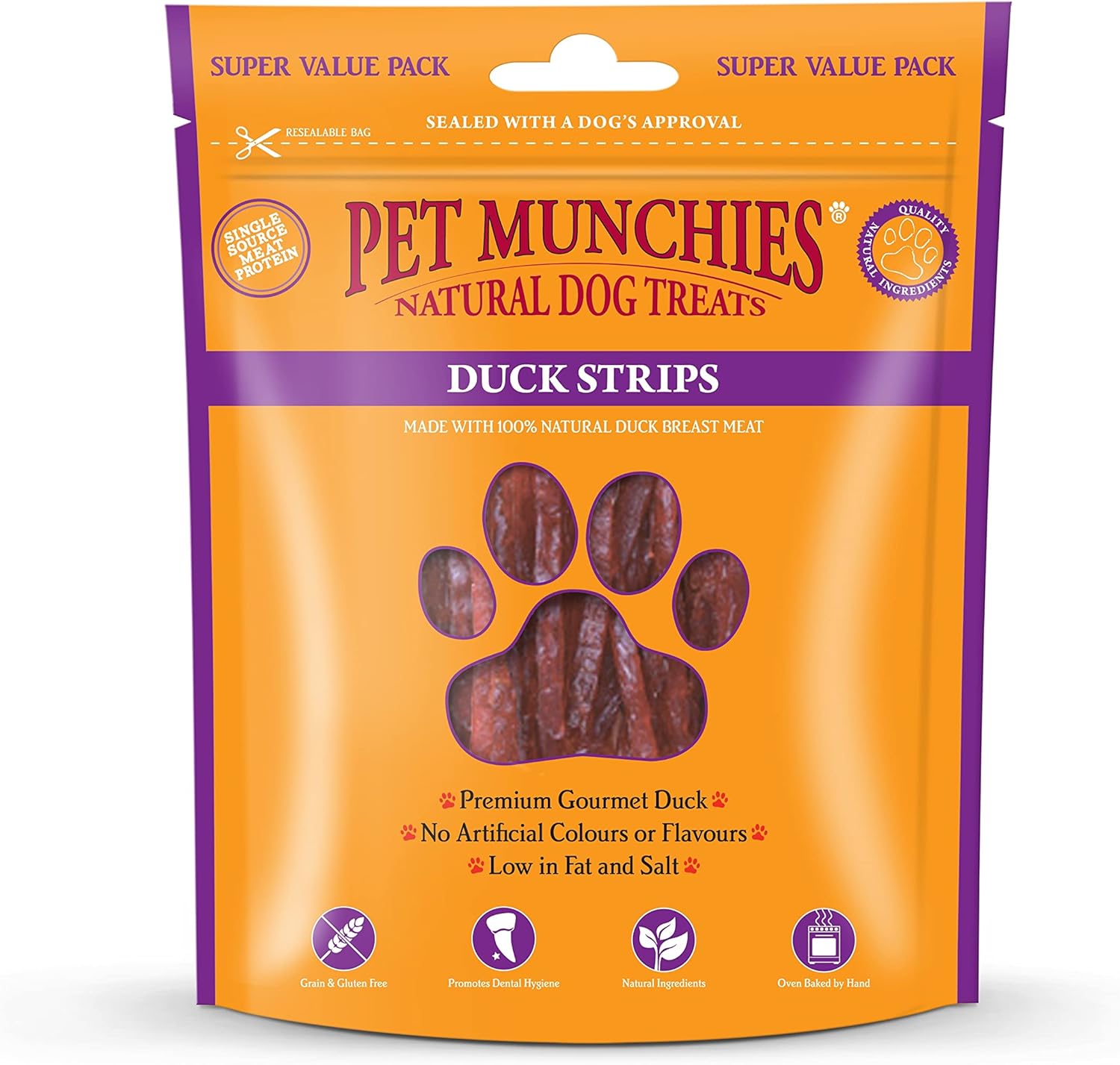 Pet Munchies Duck Strips 320g Case of 3