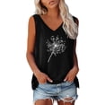 thumbnail image 1 of Birdeem Womens Printed Sleeveless Casual V-Neck Tank Top, 1 of 9