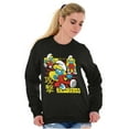thumbnail image 3 of Smurfs Cute Kung Fu Smurfette Otaku Women Crewneck Sweatshirt Brisco Brands S, 3 of 6