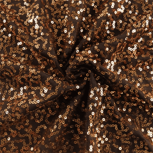 Copper Brown Sequin ITY Jersey Knit, Fabric By the Yard