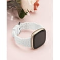 thumbnail image 4 of TOYOUTHS Compatible with Sense/Sense 2 Band/Versa 3/Versa 4 Bands Women Soft Silicone Replacement Strap Dressy Lace Flower Cut-Outs Breathable Waterproof Sport Wristband, 4 of 6