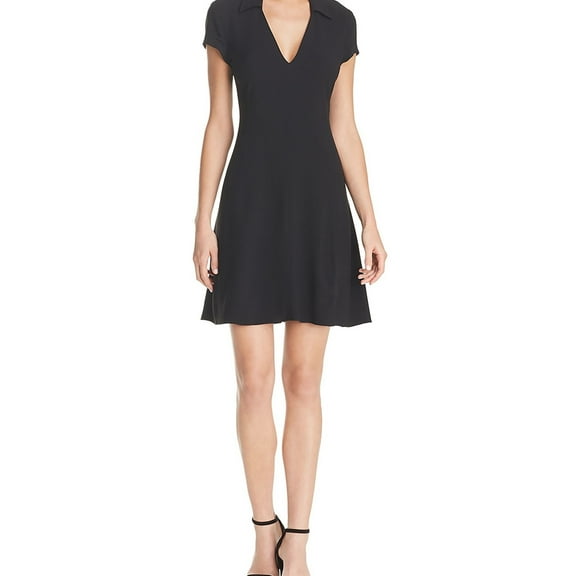Theory Womens Easy Day Fit & Flare Dress, Black, 8
