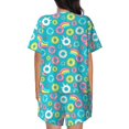 thumbnail image 6 of Fotbe Donut Print Pajama Set for Women 2 Piece Loungewear Short Sleeve Tops and Shorts Set Soft Sleepwear-Large, 6 of 7