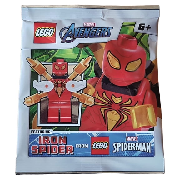 LEGO Super Heroes: Avengers Infinity War Iron Spider Minifigure plus Bonus Tile