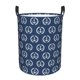 thumbnail image 1 of Balery Navy Nautical Cesta de ropa redonda con asas, impermeable, independiente, para ropa, juguetes, dormitorio y familia-Small, 1 of 6