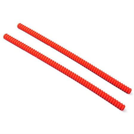

2 Packs Kitchen Tools Silicone Oven Shelf Rack Guard Protector Heat Resistant Protect Against Burns and Scars - Red