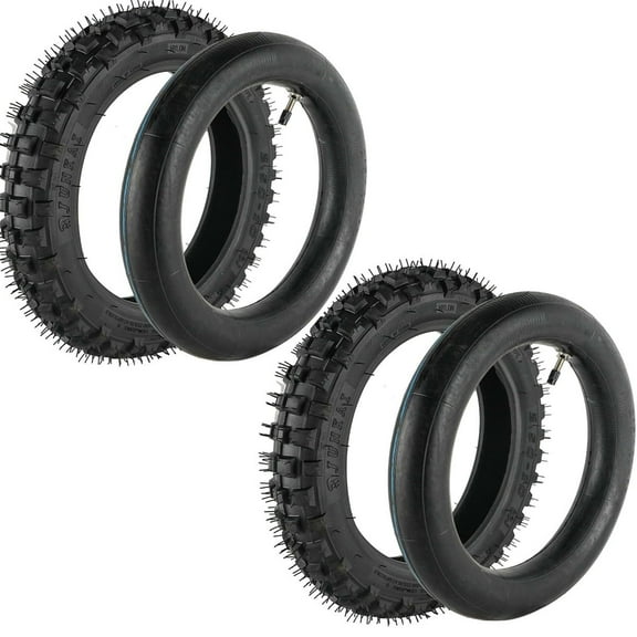 (2 Set) 2.5-10" Off-Road Tire and Inner Tube Set 2.50-10 Dirt Bike Tire and Tube for CRF50/XR50, DRZ70/JR50 and PW50 Pit Bike Mini Bike Razor Dirt Bike