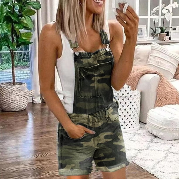 MKLEKYY Shorts Para Correr Mujer Pantalones Vaqueros Con Tirantes Para Mujer, Pantalones Cortos Vaqueros Sexys A La Moda, Mono