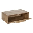 thumbnail image 4 of Kate and Laurel McCutcheon Floating Wood Storage Shelf, 18 x 12 x 6, Natural Wood, Decorative Transitional Floating Bedroom Nightstand with a Concealed Cubby Compartment, 4 of 8