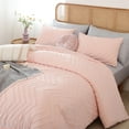 thumbnail image 4 of SPRINDAY Pink Comforter Sets King Size 3Pcs, Boho Bedding Comforter Sets , Vertical Tufted Lightweight Neutral Blush Bedding Sets (1 Comforter, 2 Pillowcases), 4 of 8
