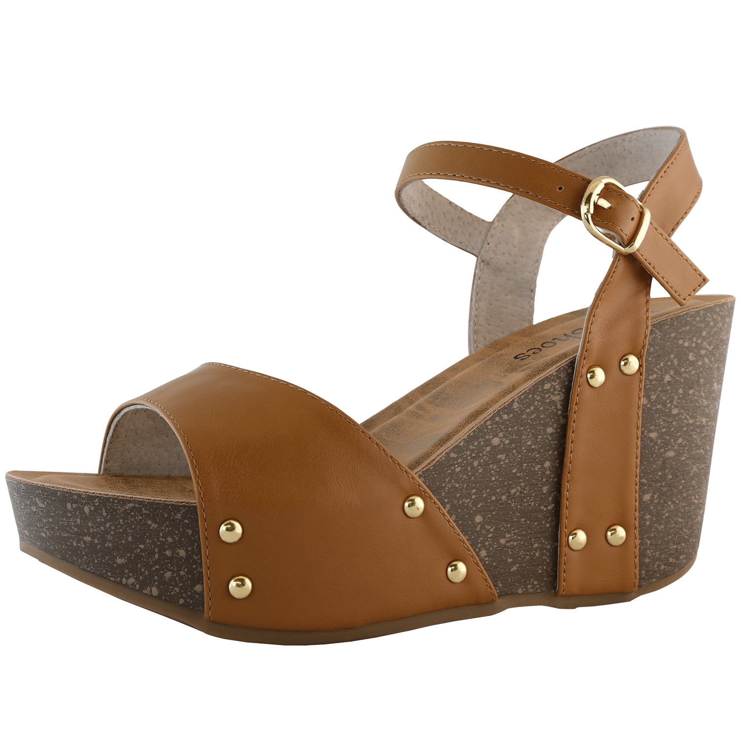 DailyShoes Chunky Wedge Heels High 