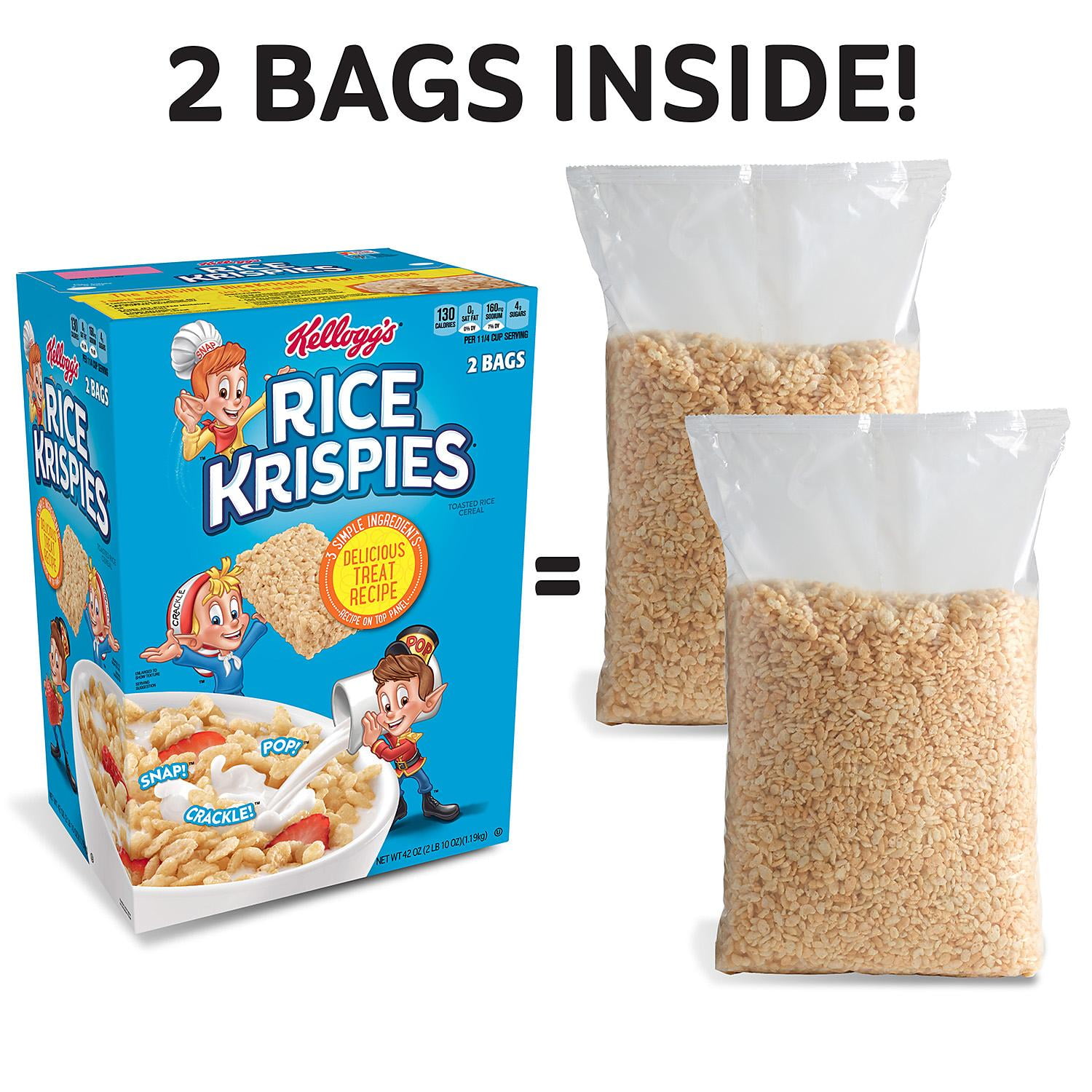Kellogg's Rice Krispies Packaged Breakfast Cereal (42 oz., 2 Pk.)