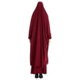 thumbnail image 4 of Hauts à Manches Longues pour Femmes Robe Abaya Modeste à Capuche Chauve-Souris Couleur Unie 2 Couleurs, 4 of 9