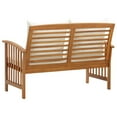 thumbnail image 7 of vidaXL Garden Bench with Cushions 46.9" Solid Acacia Wood, 310260, 7 of 7