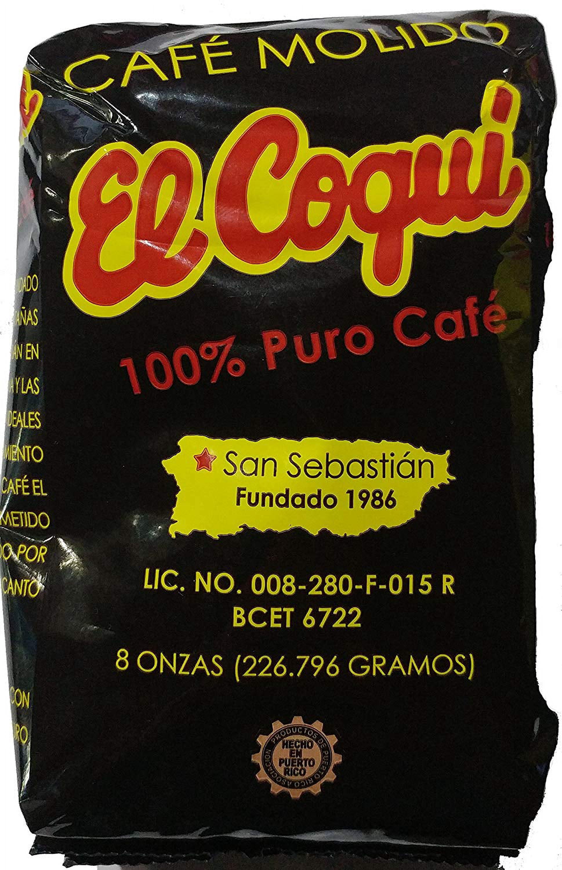 Puerto Rican Variety Pack Ground Coffee - Cafe Rico,Cafe Coquí, Cafe Crema, Cafe Yaucono  4 Local Favorites in 8 Ounces Bags (2 lbs Total)