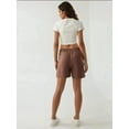 thumbnail image 4 of High Waist Pleated Lyocell Soft Touch Shorts, 4 of 4