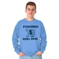 thumbnail image 3 of Fishing Reels Funny Fisher Pun Joke Men's Crewneck Sweatshirt Brisco Brands L, 3 of 6