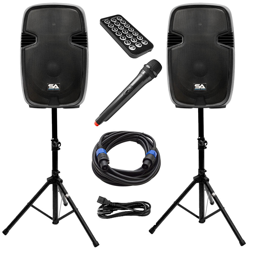 Seismic Audio Bluetooth Portable PA System with Wireless Microphone