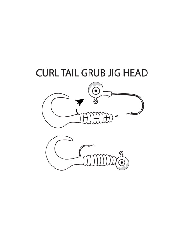 Luck-E-Strike, Round Jig Heads, 1/8, Natural, 5 Count