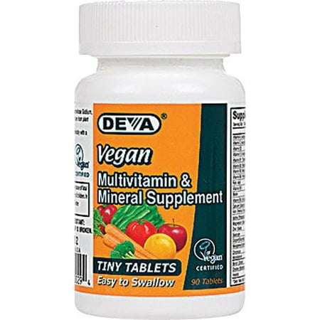 Deva Vegan Multivitamin & Mineral Supplement Tiny Tablets, 90