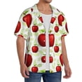 thumbnail image 4 of Fotbe Fruit Apples print Short Sleeve Button Down Shirts for Men Casual Summer Beach Wrinkle Free Shirt-4X-Large, 4 of 7
