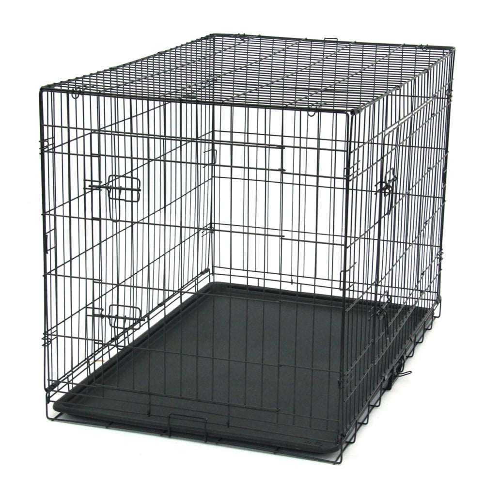 Kadyn Dog Crate Dog Cage Pet Crate for Large Dogs Folding Metal Pet Cage Double Door W/Divider Panel Indoor Outdoor Dog Kennel Leak-Proof Plastic Tray Wire Animal Cage (Black Dog Playpen, 42") Kadyn Dog Crate Dog Cage Pet Crate for Large Dogs Folding Metal Pet Cage Double Door W/Divider Panel Indoor Outdoor Dog Kennel Leak-Proof Plastic Tray Wire Animal Cage (Black Dog Playpen, 42")