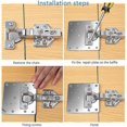 thumbnail image 5 of 10pcs Cabinet Hinge Repair Plate Kit With Holes Flat Fixing Brackets SX, 5 of 5