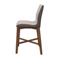 thumbnail image 4 of Upholstered Counter Height Stools Light Grey and Natural Walnut (Set of 2), 4 of 8