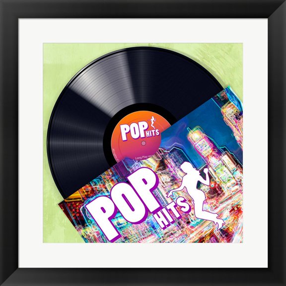 Vinyl Club, Pop by Steven Hill, Framed Wall Art, 19.5W x 19.5H