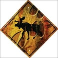 thumbnail image 2 of 16 Inch Rivers Edge Home Decor Moose Crossing Sign Emossed Border, 2 of 2