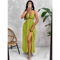 thumbnail image 6 of Crisscross Tie Backless Halter Swing Maxi Dress for Women, 6 of 10