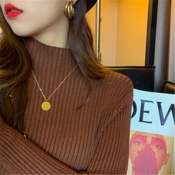 Suéter de cuello alto medio suave y glutinoso para mujer, camisa de punto con cuello alto medio interior ajustado para invierno