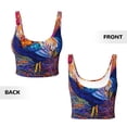 thumbnail image 6 of Uemuo Rooster Oil Painting Pattern Women's Sports Bra - High Impact Support, Breathable, and Comfortable Athletic Bra for Running, Yoga, and Workouts, 6 of 9