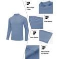 thumbnail image 6 of Men's Lightweight Pullover Sweatshirt Long Sleeve Casual Knit Top Soft Comfortable Streetwear & Lounge Wear Grey blue S, 6 of 10