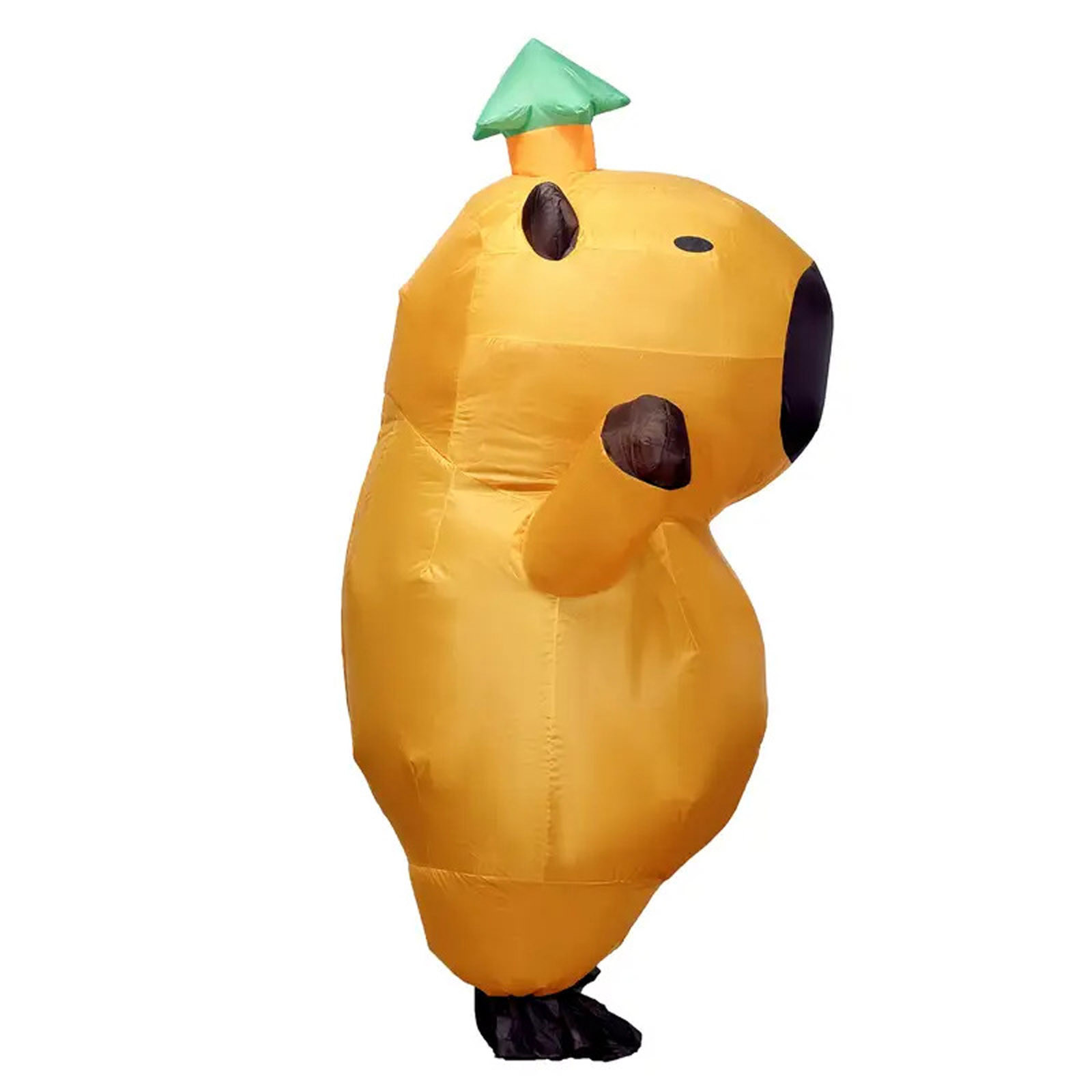 Ulitacool Boys Onesie Long Sleeve Halloween Romper Hallowmas Jumpsuit Capybara Inflatable For Kids Summer Performance Outfit Carnival Party Play Soft Boy Clothing 8-15 Years Orange