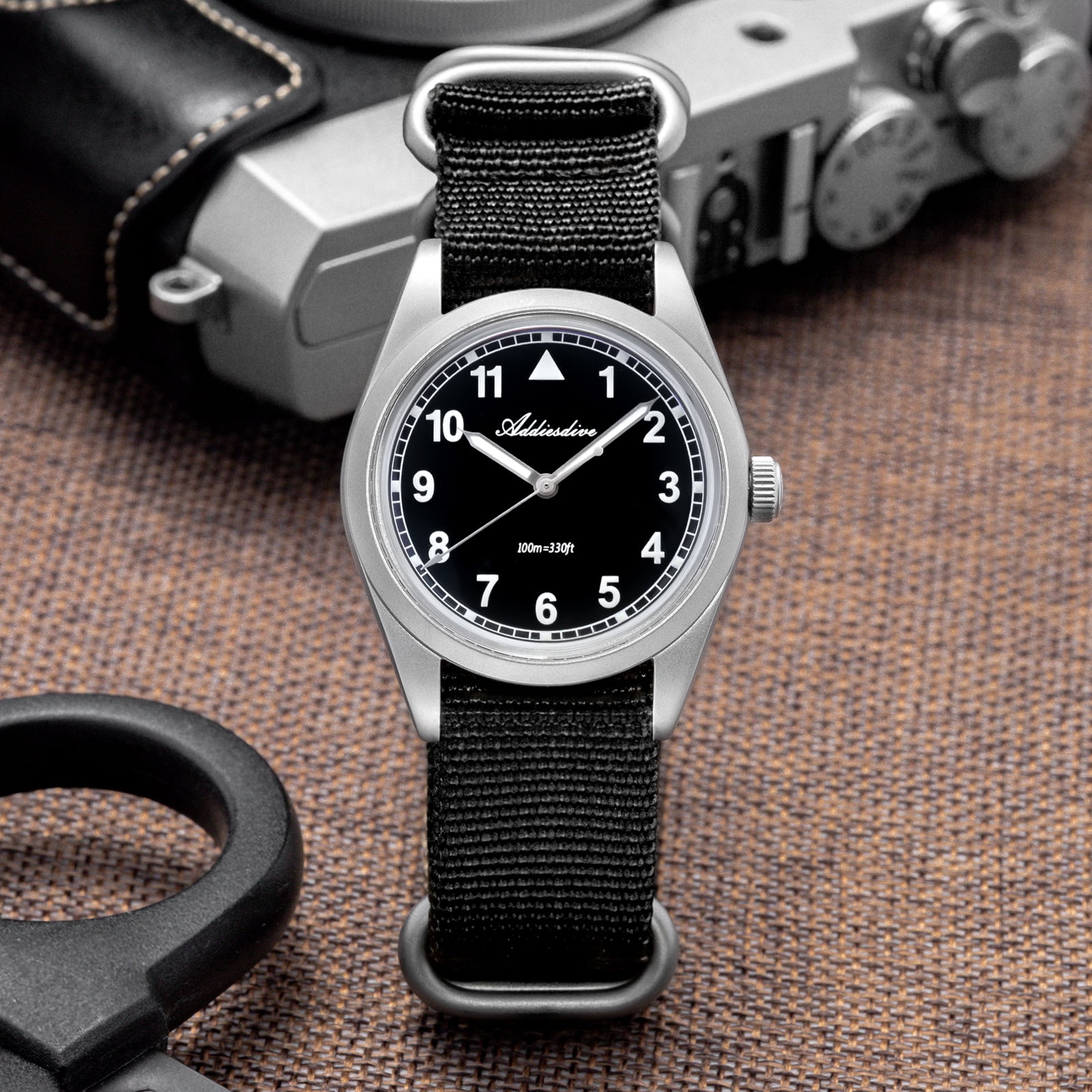 ADDIESDIVE Men's Diver Watch - 36mm Japanese VH31 Quartz Watch, 316L Stainless Steel, 100m Waterproof, Analog Watches with Luminous Military Style for Men